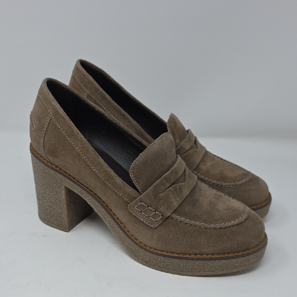 Aquatalia Elegant Brown Suede Women's Loafers Size 9 - Picture 3 of 7